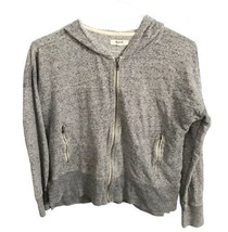 Madewell Womens Sweatshirt Gray Surf Breeze Hoodie Zip Front Pockets Sz Medium - £8.60 GBP