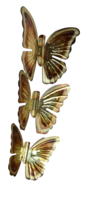 Vtg  MCM Retro 3 Metal Brass Butterflies Homco Home Interiors Wall Decor... - £9.70 GBP