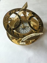 NauticalMart Brass Round Sundial Compass  - £32.99 GBP
