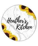 Sunflower Kitchen Personalized Name : Gift Coaster Flower Floral Yellow ... - €4,28 EUR