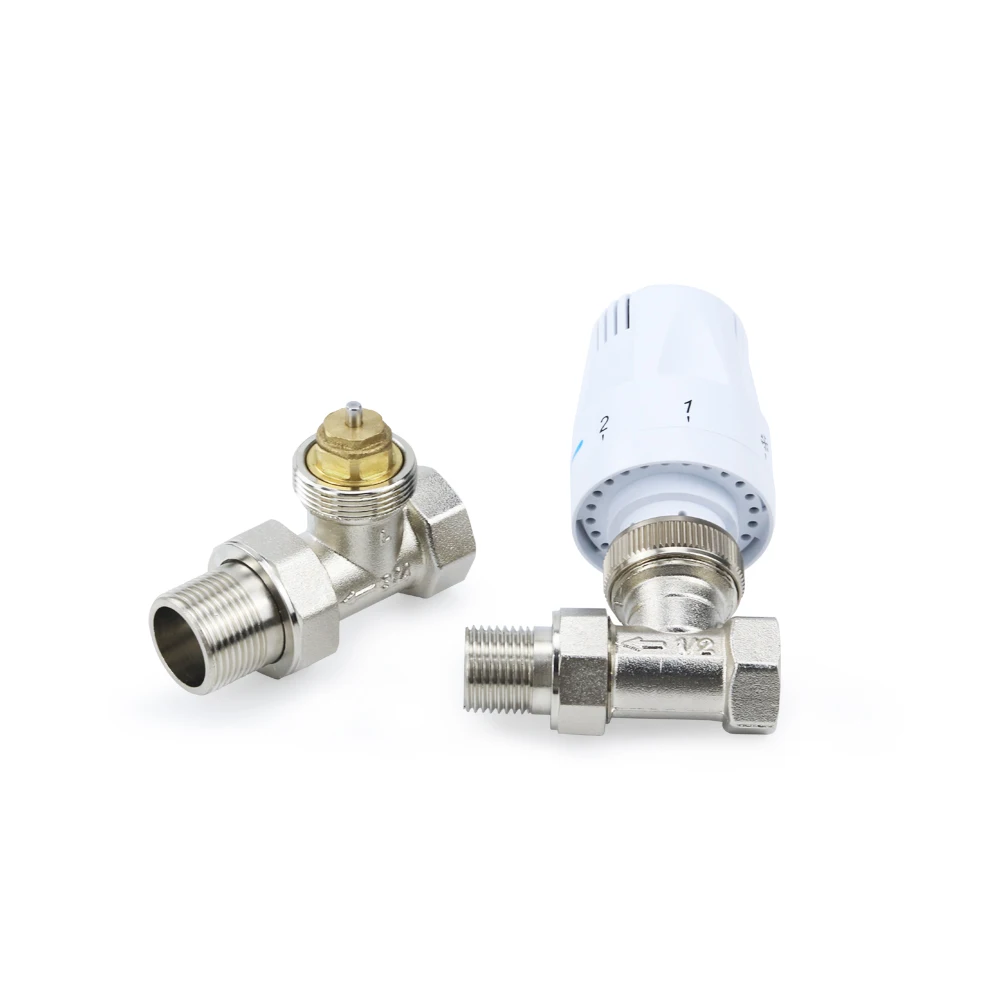 House Home 1/2&quot; 3/4&quot; 1&quot; BrA Thermostatic Radiator Valve Straight Type DN... - £42.46 GBP