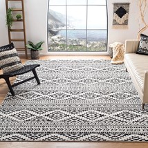 Safavieh Tulum Collection Area Rug - 6&#39; X 9&#39;, Ivory &amp; Black, Moroccan, Tul272B - $83.94