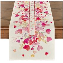 Vibrant Red Pink Heart Branch Table Runner for Beautiful Home Celebrations - $24.70
