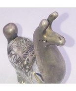 Vintage Artesania Bellido Silver Plate 999 Art Glass Llama Figurine Peru... - £16.81 GBP