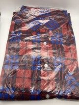 Vintage American Sweetheart Shirt New In Package Red Blue Plaid White Flowers - £23.17 GBP