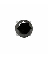 0.27CT Round Genuine AAA Black Diamond 18K White Gold Men&#39;s Single Stud ... - £66.97 GBP