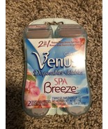 Gillette Venus Spa Breeze 2-in-1 Disposable Razors Plus Shave Gel Bars -... - £9.62 GBP