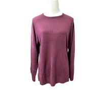 Sweet Romeo Womens Pullover Sweater Purple Long Sleeve Crew Neck Tight Knit S - £13.18 GBP