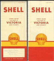 1957 Victoria street  map Shell oil gas Island road map Canada British C... - $9.50