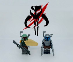 Star Wars The Mandalorian Boba Fett and Jango Fett 2Pcs/set Custom Minifigures - £6.40 GBP