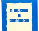 A Murder is Announced Program London 1977 Dinah Sheridan Dulcie Gray - £11.59 GBP