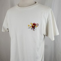 Vintage Sesame Street Tennis Elmo T-Shirt Adult XL White Muppets Jim Henson - £22.87 GBP