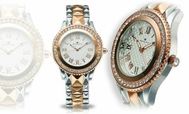 NEW Tavan 9436 Women&#39;s Charlotte Crystal Bezel Silver &amp; Rose Gold Bracelet Watch - £27.09 GBP