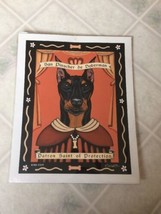 Doberman Dog Retro Pets 8 X 10 Print Krista Brooks Patron Saint of Protection - £12.12 GBP