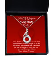 Austrian Wife Necklace Gifts - Phoenix Pendant Jewelry Valentines Day Present  - £39.92 GBP