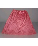 Vintage Vanity Fair 24&quot; Pink Satin Nylon Half Slip Medium Lace Hem  - $74.25