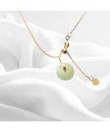 Bundle Of 3 14kt Gold Disc Donut Shaped Green Real Jade Pendant Silver N... - $2,178.07 MXN