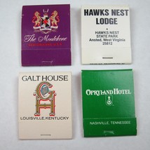 4 Vintage Matchbooks The Monteleone Hawks Nest Lodge Galt House Opryland Hotel - £15.95 GBP