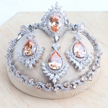 Bridal 925 Silver Jewelry set | Big Teardrop Stud Jewelry | Wedding Brid... - £71.93 GBP