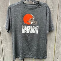 Cleveland Browns Adult Men&#39;s Large Gray S/S Majestic Evolution Wicking T... - £11.67 GBP