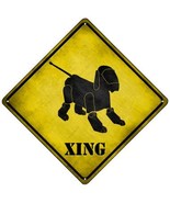 Robot Dog Xing Novelty Mini Metal Crossing Sign - £13.54 GBP