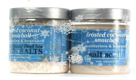 Dead Sea Collection Frosted Coconut Snowball 100% Natural Bath Salts &amp; S... - £18.12 GBP
