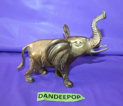 Brass Elephant Metal Animal Figurine Home Accent Decor - $376.73 MXN