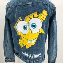 NWT Nickelodeon x Members Only Spongebob Squarepants Denim Jacket Sz Large - $98.99