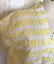 Brooke Wright XS/SM  V-Neck Kimono Tunic Top 100% Cotton yellow stripe SS - £38.81 GBP