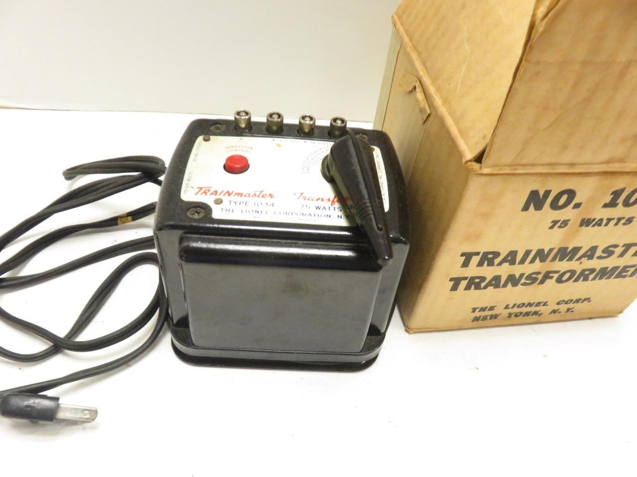 LIONEL POST-WAR - 1034 - 75- WATT TRANSFORMER - VARIABLE/FIXED OUTPUTS- ... - $52.20