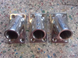 MARINE 316 stainless Marine Boat Hand Rail Fitting  30 deg 7/8&quot; set of 3... - $729.58 MXN