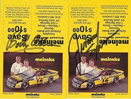 2X AUTOGRAPHED 1993 Jimmy Spencer &amp; Bobby Allison #12 Meineke Racing Thunderbird - £63.66 GBP