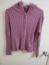 Belldini Size Large Mauve Long Sleeve Hoodie Front Pockets #9347 - £9.40 GBP