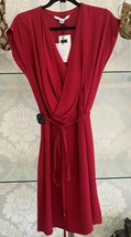 Diane Von Furstenberg Crimson Red 100% Silk &quot;New Reara&quot; Dress Sz 8 $398 Nwt - £197.76 GBP