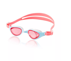 NEW Speedo Scuba Jr. Swim Goggles light blue &amp; pink age 6-14 flex fit UV protect - £5.57 GBP