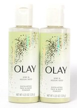2 Bottles Olay 4.23 Oz Kiwi &amp; Adzuki Seed Gently Exfoliating Face &amp; Body... - $27.99