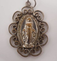 Mary Conceived Without Sin Religious Medallion Pendant - £15.54 GBP