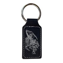 Keychain - Rectangle - Dealer of Death Grim Reaper - Leather (Pink/Black) - $21.49 CAD