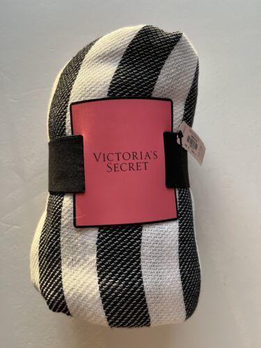 Victorias Secret Beach Blanket Cotton Logo Fringe Tassel Cotton 50”X 60” - NEW - $16.82