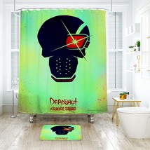 Suicide Squad Deadshot Shower Curtain Bath Mat Bathroom Waterproof Decorative - £18.37 GBP+