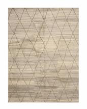 EORC SHT22IV8X10 Hand-Knotted Wool Moroccan Rug, 8&#39; x 10&#39;, Ivory - £756.62 GBP