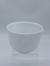 Glasbake Bowl for Sunbeam Stand Mixer by #8 White Milk Glass Pour Spout - £9.73 GBP