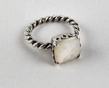 Authentic Pandora Ring Twisted Sterling Silver 925 Mother of Pearl Size 9 - £54.79 GBP