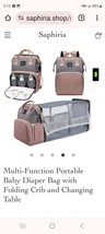 Diaper Bag Backpack, Multifunctional Baby Changing Bag with Foldable Cri... - $79.19