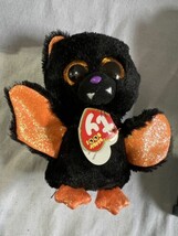 RARE  RETIRED TY BABY BEANIE BOO ECHO HALLOWEEN BLACK BAT 6&quot; AND SCAREM ... - £11.66 GBP