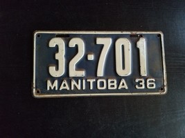 1936 Manitoba License Plate - $36.66
