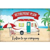 Retirement Plan Placemats 2pc Reversible Retro Beach Camping Trailer Pla... - $349.58 MXN