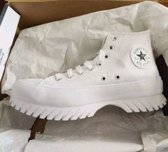 Converse Ctas Lugged 2.0 Men&#39;s Size 8.5 Womans 10.5 White Leather Hi Top Lug 2.0 - £56.58 GBP