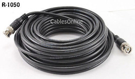 50Ft. Rg58 Coaxial Cable W/ Bnc Male Connectors, Black - £25.16 GBP
