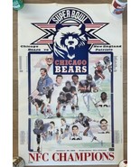Chicago Bears Football 1986 NFC Champions Super Bowl Poster Used - £50.54 GBP